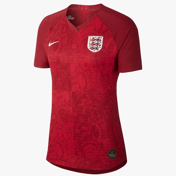 Camiseta Inglaterra 2ª Kit Mujer 2019 Rojo